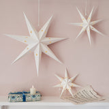 Juego de Luces de Estrella de Papel LED – Decoración Navideña con Brillo Cálido y Elegante