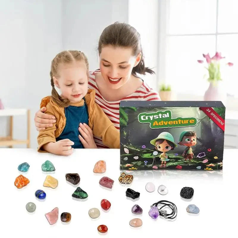 Calendario de Adviento de Gemas 2025 | 24 Cristales Naturales Únicos para Descubrir