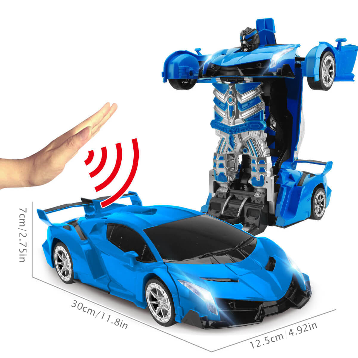 Coche Robot Transformador RC con Control por Gestos