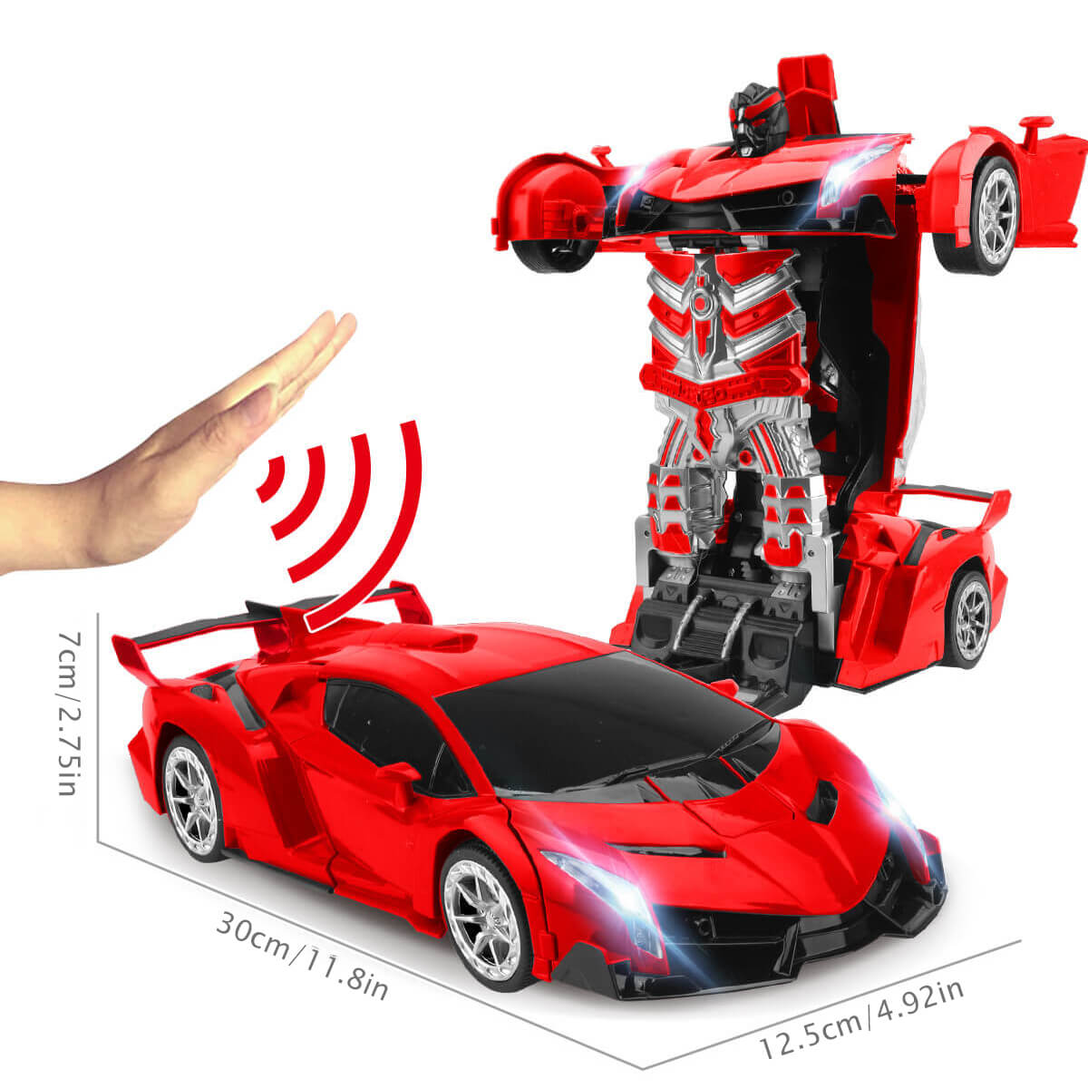 Coche Robot Transformador RC con Control por Gestos