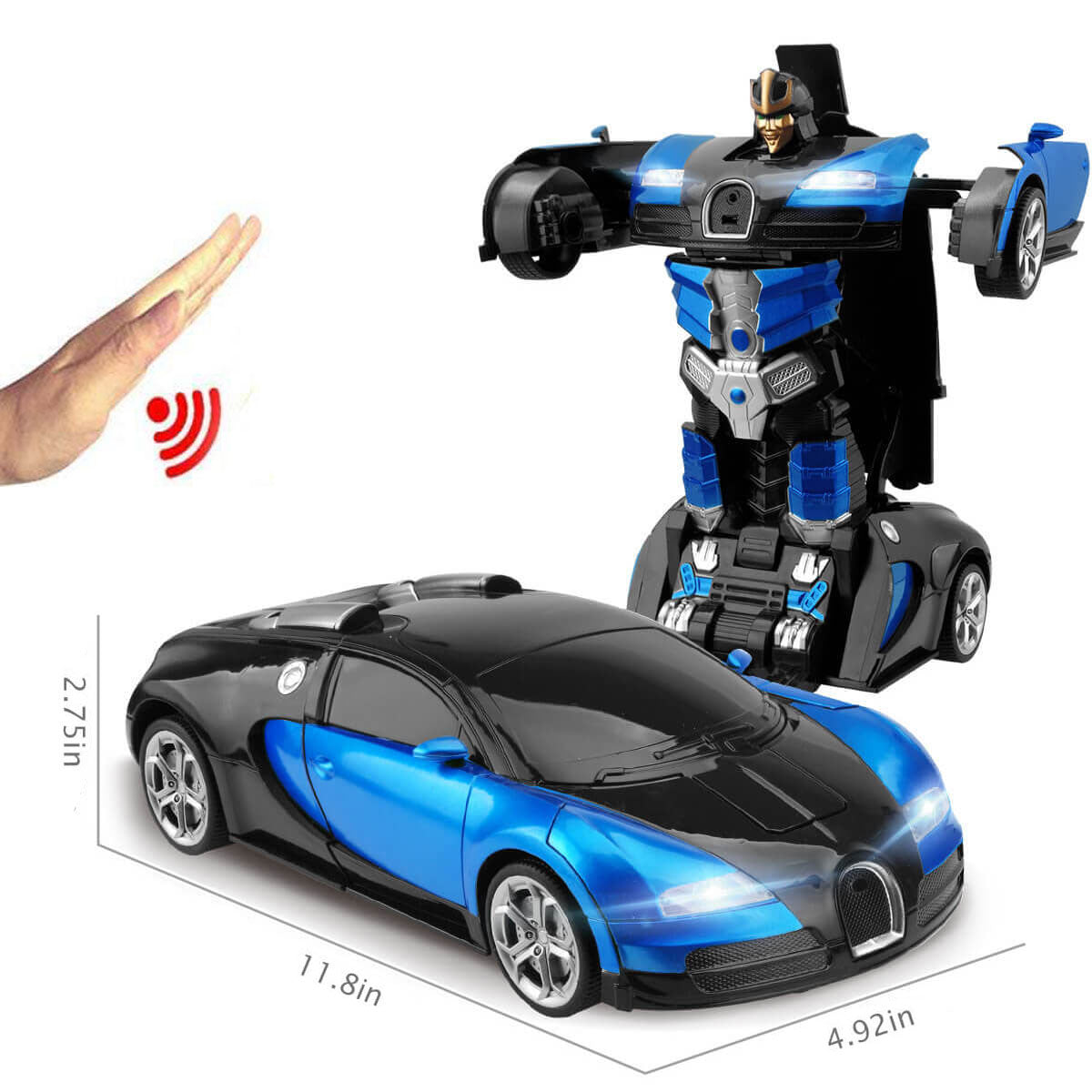 Coche Robot Transformador RC con Control por Gestos