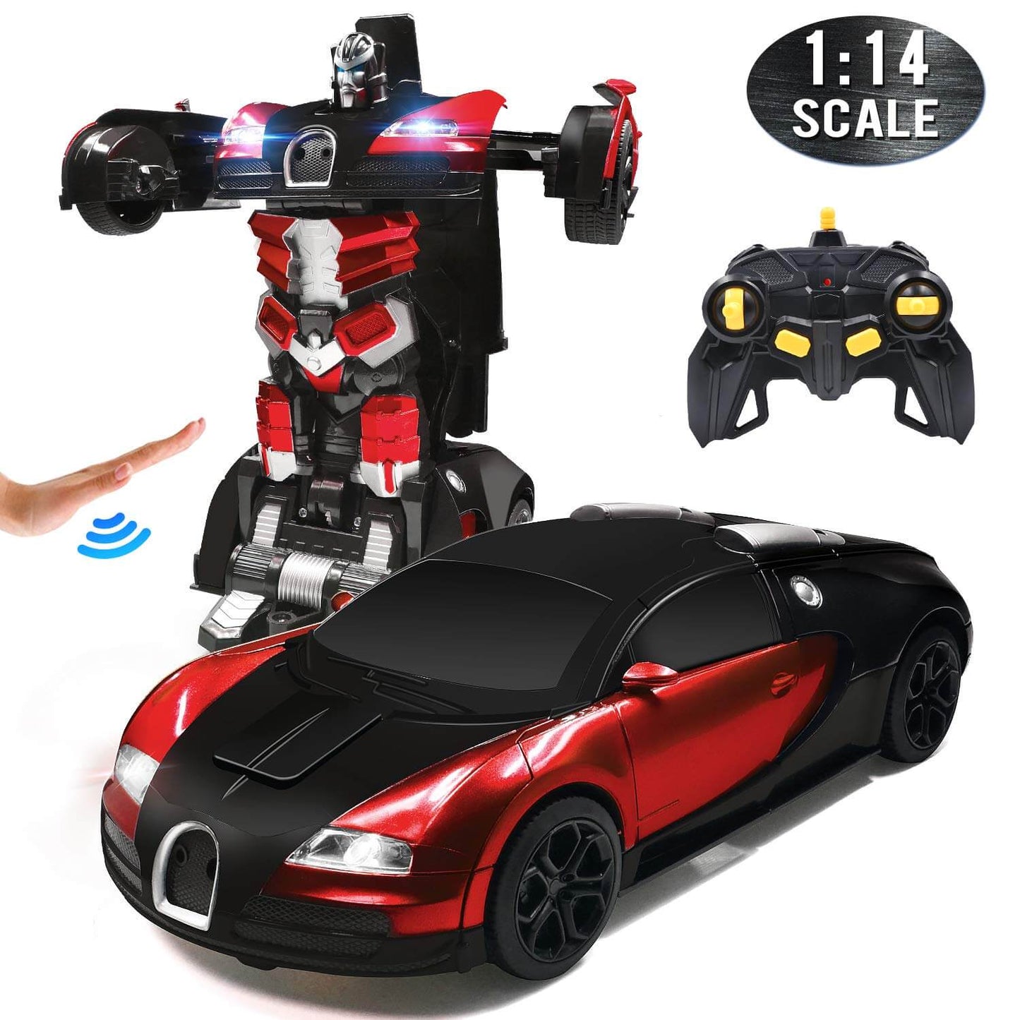 Coche Robot Transformador RC con Control por Gestos