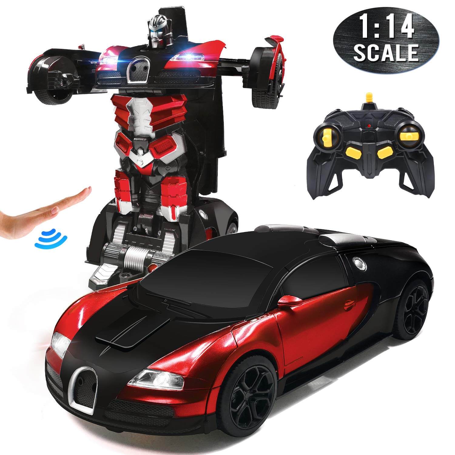 Coche Robot Transformador RC con Control por Gestos