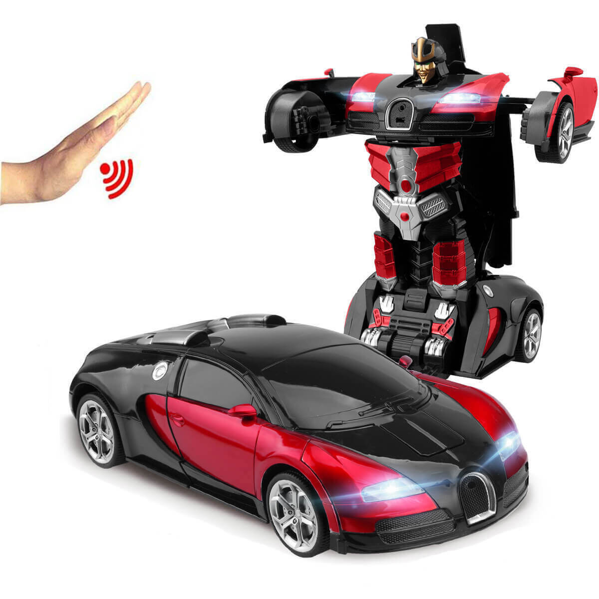 Coche Robot Transformador RC con Control por Gestos
