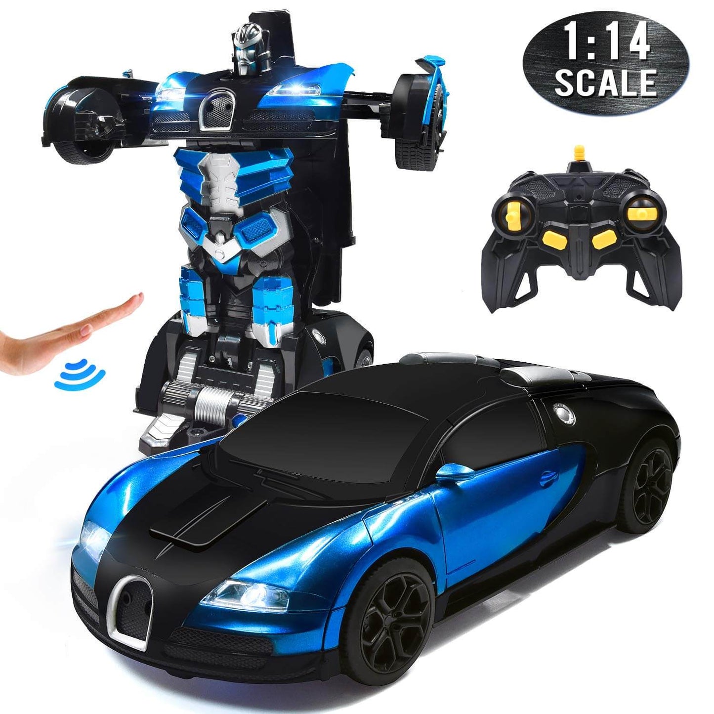 Coche Robot Transformador RC con Control por Gestos