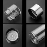 Botella Térmica ClearTherm Vidrio con Filtro de Té 500ml