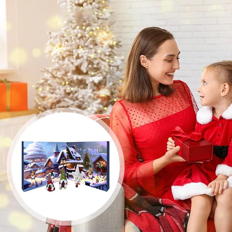 Calendario dell'Avvento GNOMEDAYS 2025 | Fatto a Mano con 3 Gnomi di Peluche e 24 Sorprese