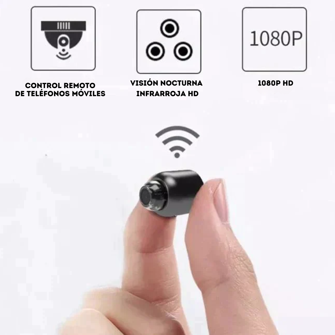 Cámara de vigilancia WiFi ultrapequeña IP con visión nocturna