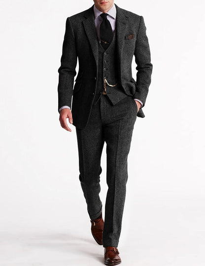 Traje Retro Vintage de 3 Piezas para Hombre
