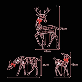 Decoración Navideña Renos y Trineo LED – Exhibición Festiva Iluminada Exterior