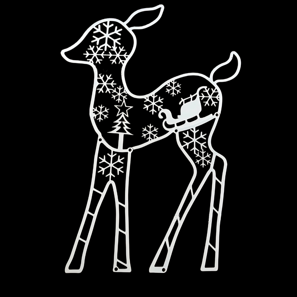 Decoración Navideña Renos y Trineo LED – Exhibición Festiva Iluminada Exterior