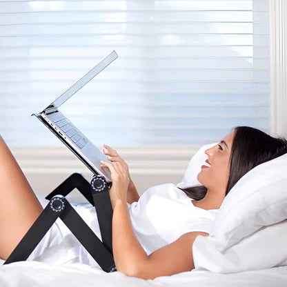 Soporte Ergonómico Ajustable para Laptop con Mouse Pad