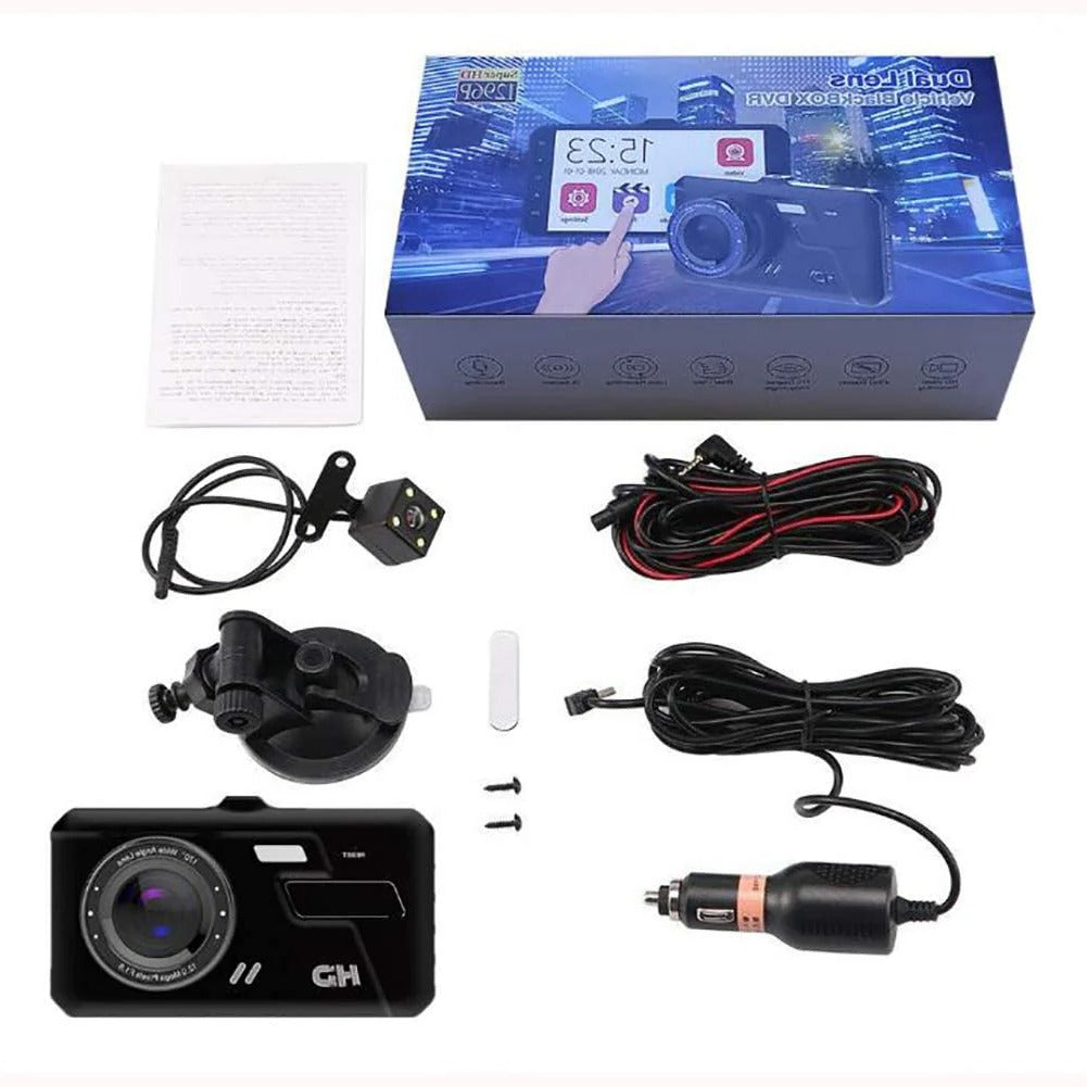Cámara Dash 1080P Full HD Frontal y Trasera