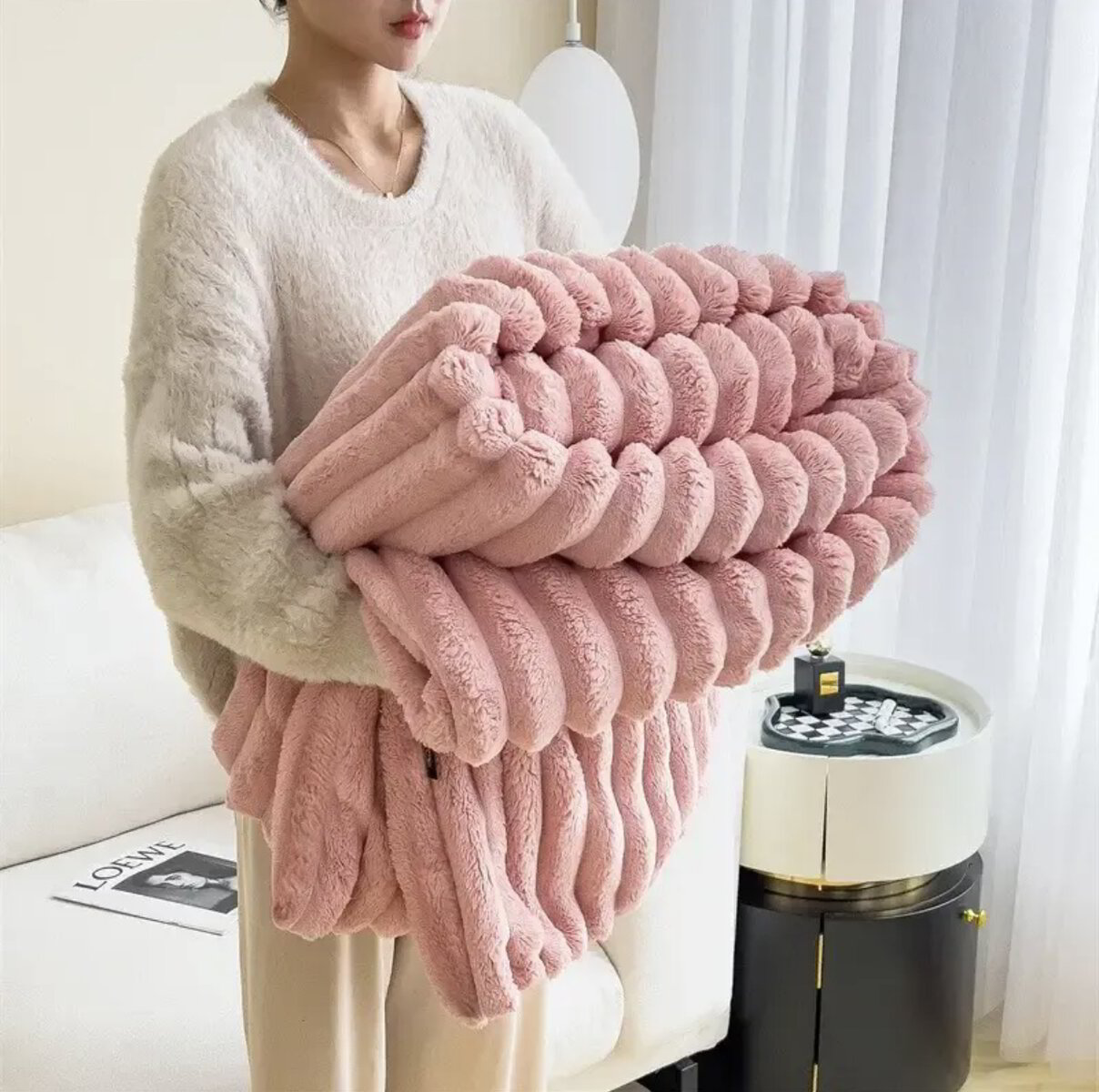 FluffyDreams Luxe Manta – Suave, Cálida y Estilosa