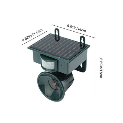 Repelente Solar de Aves con Sensor PIR y Sonido