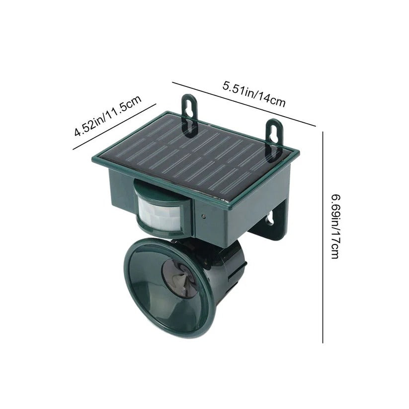 Repelente Solar de Aves con Sensor PIR y Sonido