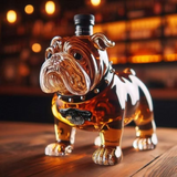 Decantador de Whisky de Vidrio Diseño Perro Elegante