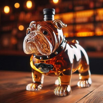 Decantador de Whisky de Vidrio - Diseño Perro - Elegante
