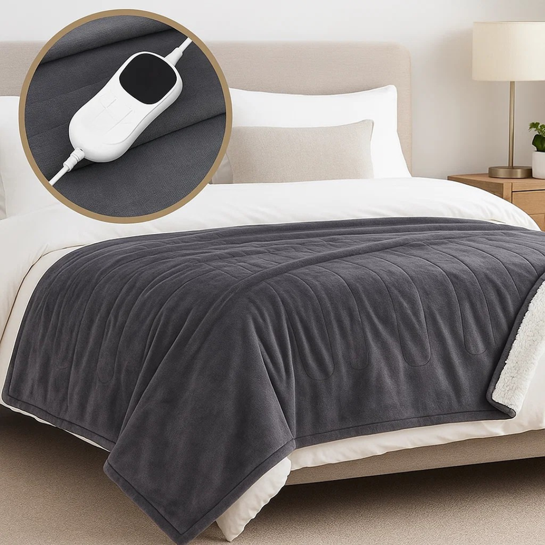 Manta Eléctrica de Algodón Lavable con Apagado Automático