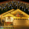 Decoraciones Navideñas LED para Exteriores – Luces Impermeables de Cortina Blanco Cálido