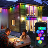 Inteligentne zewnętrzne lampki choinkowe LED RGB – wodoodporne WiFi
