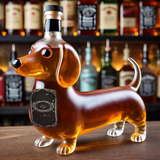 Decantador de Whisky de Vidrio Diseño Perro Elegante