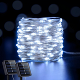 Solarne LED lampki na sznurze – wodoodorna zewnętrzna dekoracja świąteczna