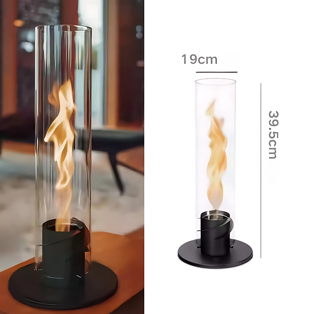 Chimenea Bioetanol de Vidrio para Mesa - Interior - Diseño Moderno