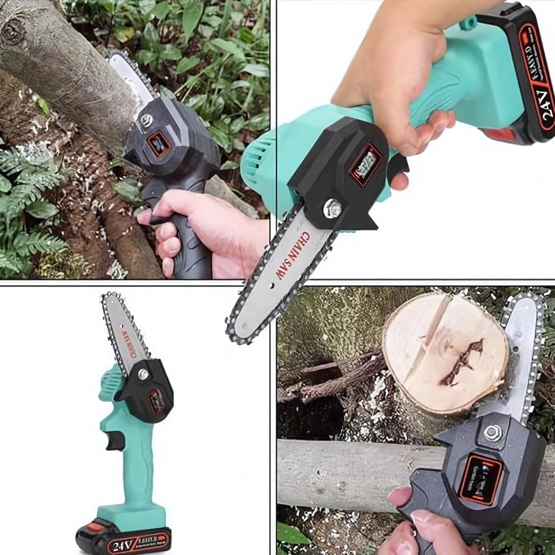 Mini Motosierra Inalámbrica 24V para Poda Precisa