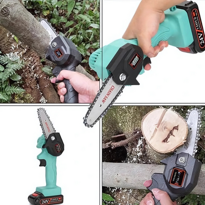 Mini Motosierra Inalámbrica 24V para Poda Precisa
