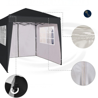 Carpa Gazebo Impermeable Exterior - Paneles Laterales Removibles