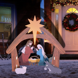 Escena de Natividad para Exteriores – Silueta Navideña Resistente a la Intemperie