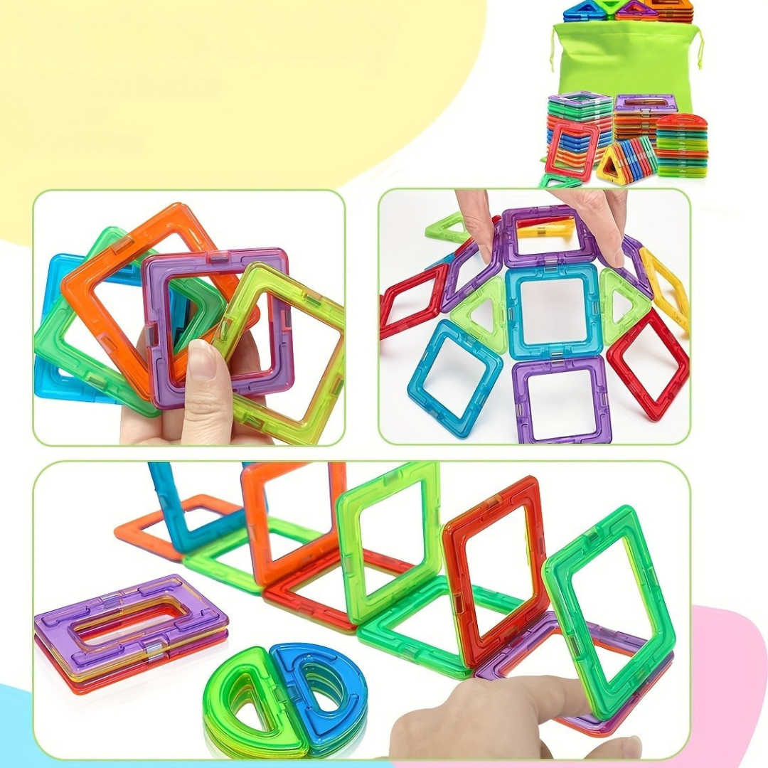 Bloques Magnéticos para Niños - Juego Educativo Creativo