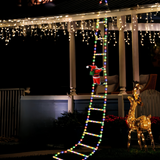 Exhibición Navideña Santa Escalador LED – Decoración Exterior con Luces Multicolor USB
