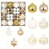 Bolas de Navidad de Plástico Irrompibles – Conjunto de Adornos Elegantes para Árbol