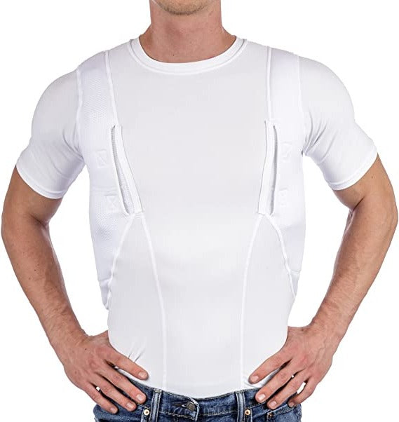 Camiseta con funda de cuero oculta para hombres/mujeres