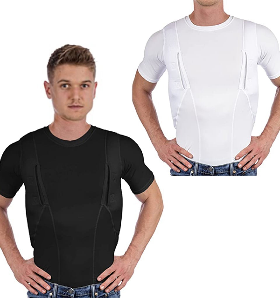 Camiseta con funda de cuero oculta para hombres/mujeres