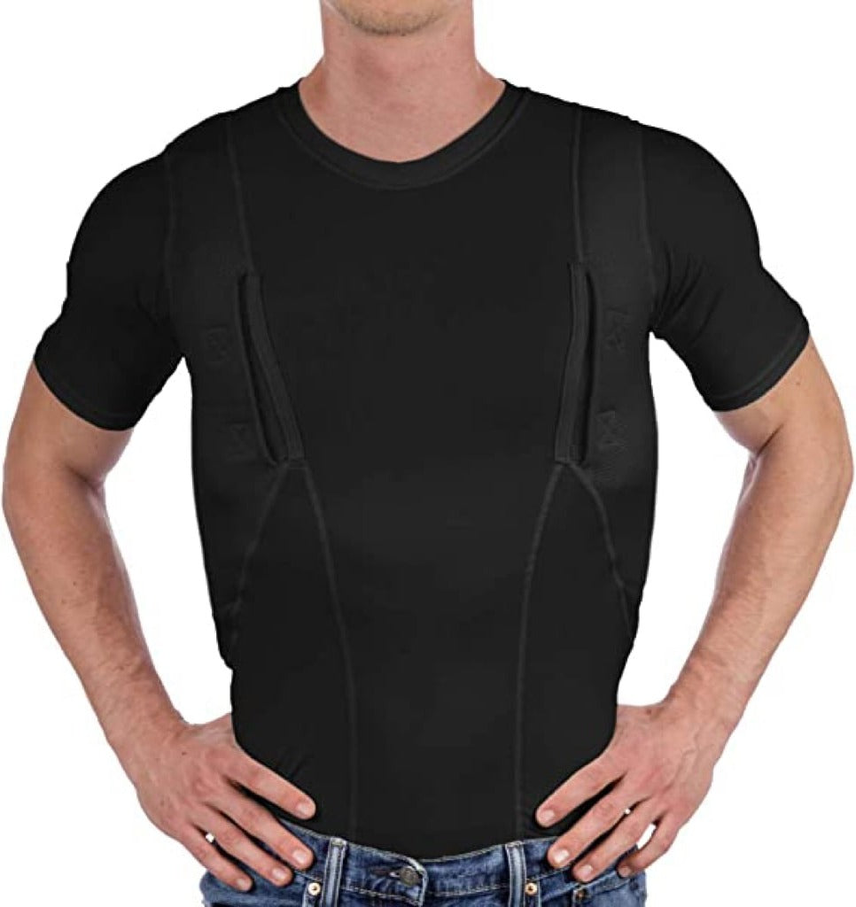 Camiseta con funda de cuero oculta para hombres/mujeres