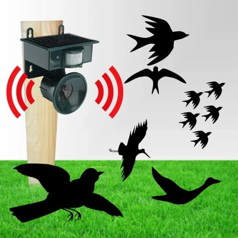 Repelente Solar de Aves con Sensor PIR y Sonido