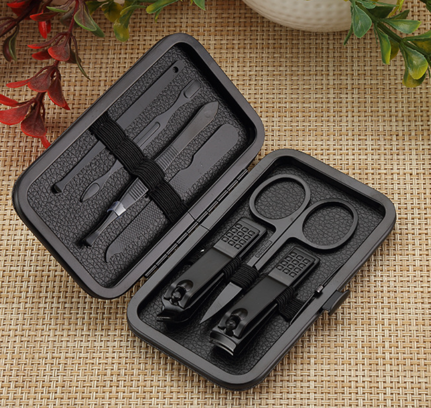 Kit de Cortaúñas Acero Inoxidable con Estuche de Viaje