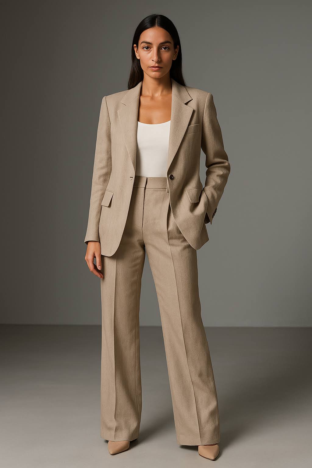 Conjunto de Blazer y Pantalón de Dos Piezas