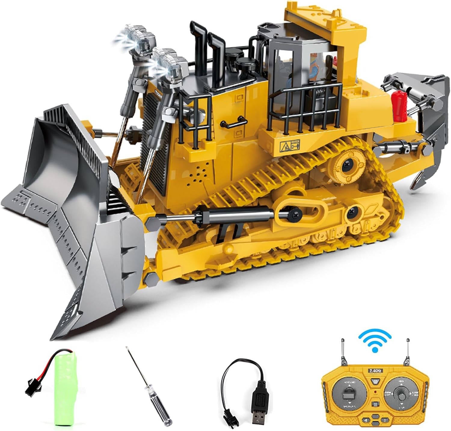 Excavadora Bulldozer Volquete RC 4WD Escala 1:20