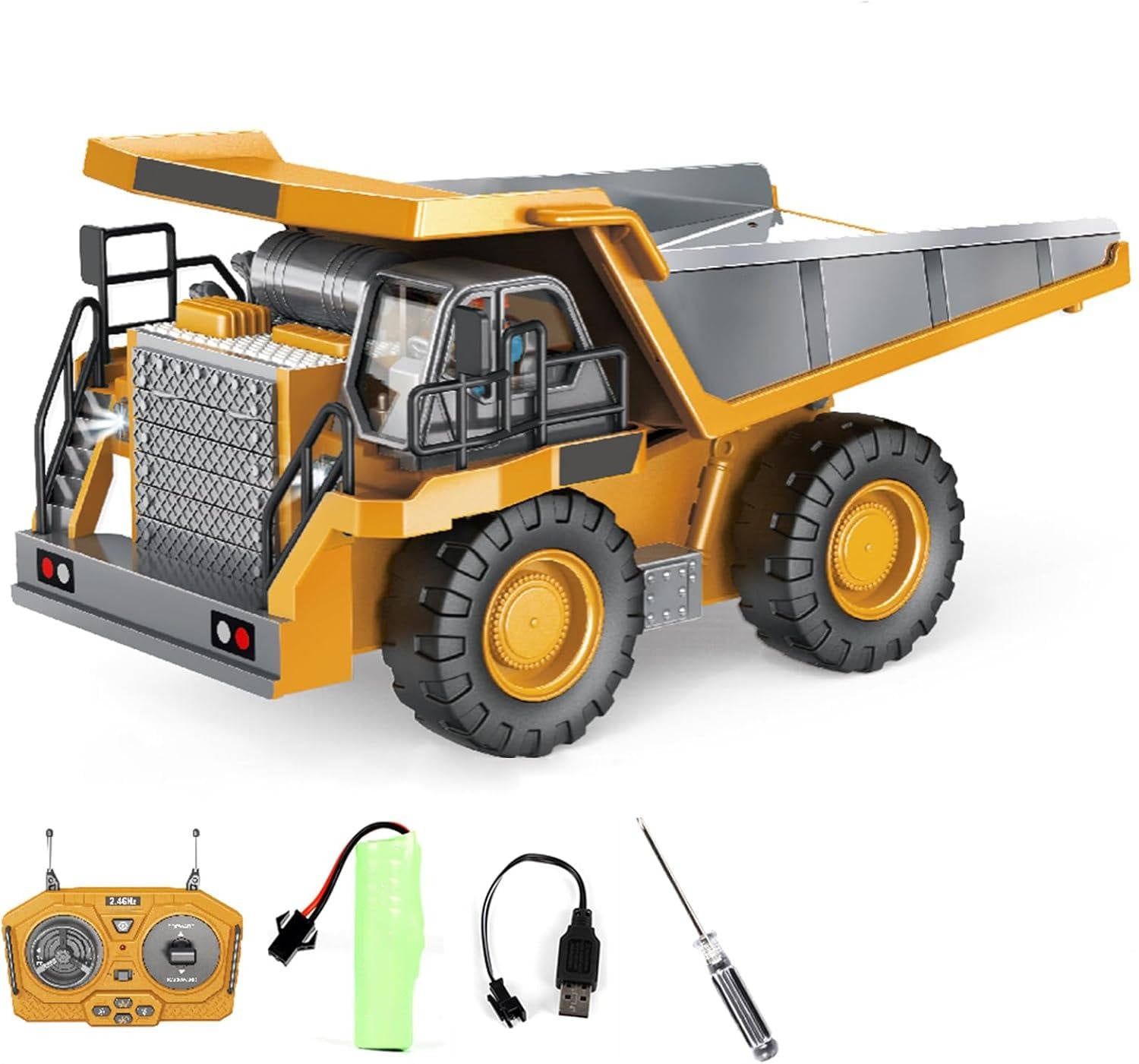 Excavadora Bulldozer Volquete RC 4WD Escala 1:20
