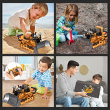 Excavadora Bulldozer Volquete RC 4WD Escala 1:20