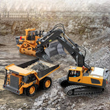 Excavadora Bulldozer Volquete RC 4WD Escala 1:20