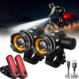 Luz Frontal de Bicicleta Súper Brillante 15000 Lúmenes