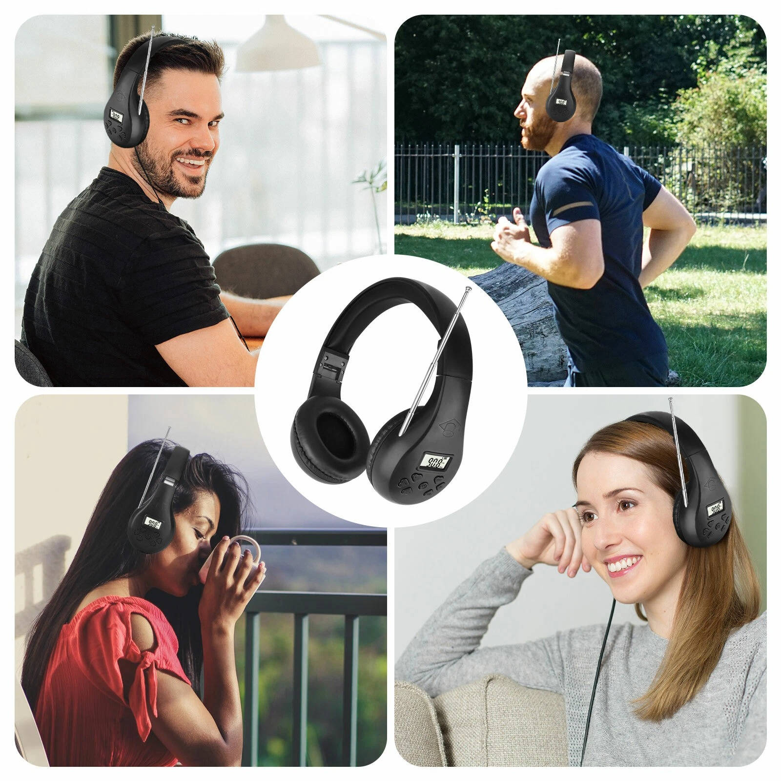 Auriculares Bluetooth con Radio FM y Graves Potenciados
