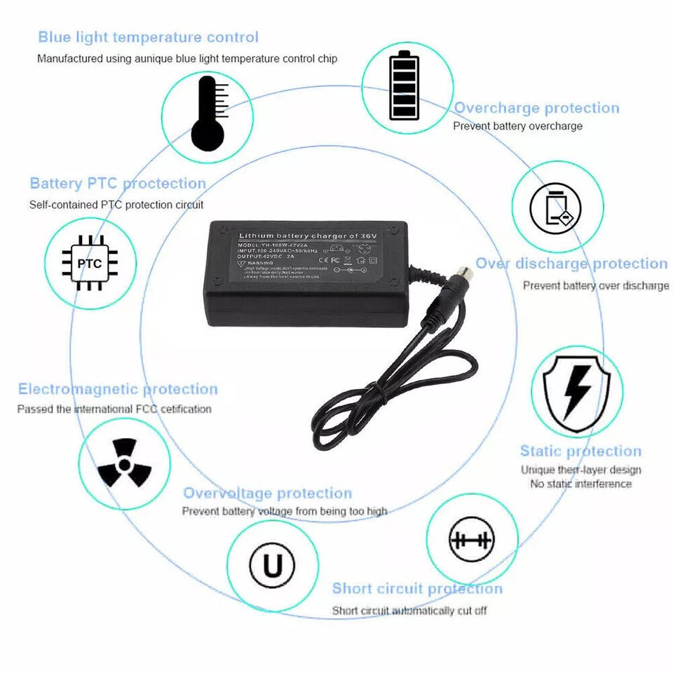 Cargador Universal para Bicicletas Eléctricas