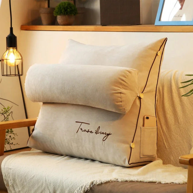 Almohada de Lectura - Respaldo de Lujo Ergonómico - Espuma Viscoelástica