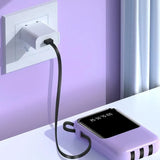 Power Bank 10000mAh Carga Rápida con Cables LED